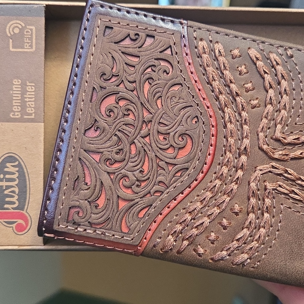 Justin Boots Brown Rodeo Wallet - Picture 4 of 4
